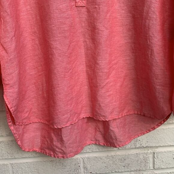 Max Edition cotton linen blend pink tunic blouse woman’s size large - Picture 5 of 9